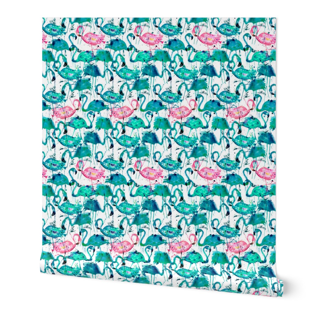 Teal Flamingo-Smaller scale