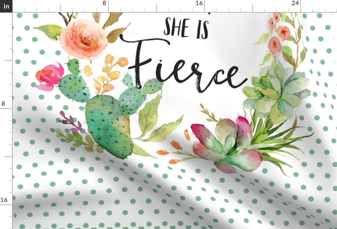 Though She Be But Little, She is Fierce  / 2 to 1 Yard Minky 54"x36"