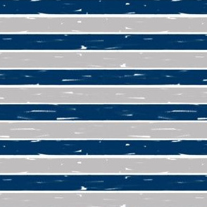 sailor stripes // navy and grey stripe fabric hand-drawn nautical summer print