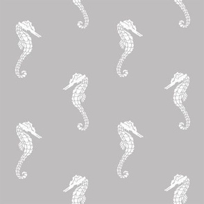 seahorse // simple seahorse fabric hand-drawn seahorse by andrea lauren nautical summer fabric