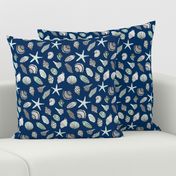 seashells // sea shells beach summer nautical fabric hand-drawn andrea lauren fabric