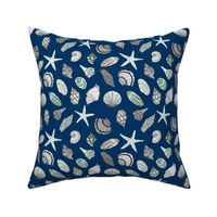 seashells // sea shells beach summer nautical fabric hand-drawn andrea lauren fabric