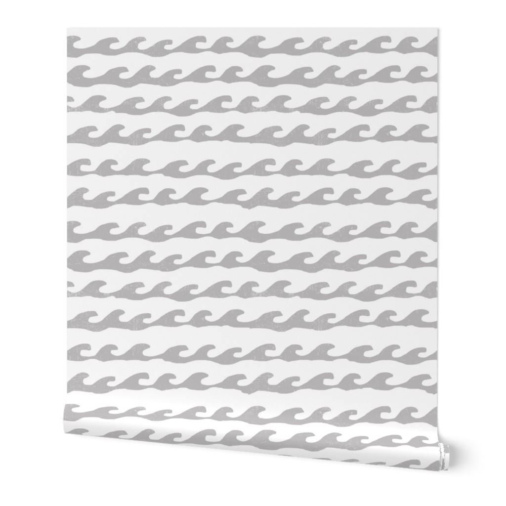 surf // grey and white water waves summer fabric nautical design by andrea lauren
