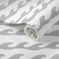 surf // grey and white water waves summer fabric nautical design by andrea lauren