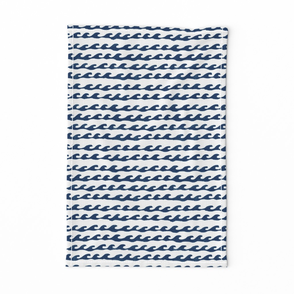 surf // navy and white fabric summer nautical ocean fabric by andrea lauren