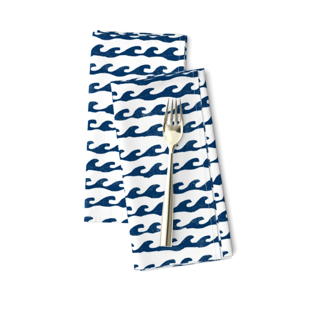 surf // navy and white fabric summer nautical ocean fabric by andrea lauren