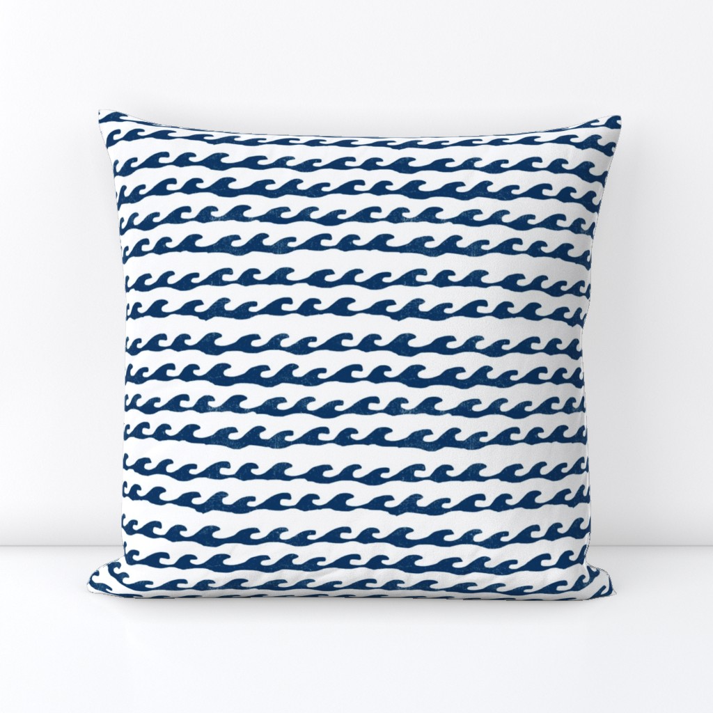 surf // navy and white fabric summer nautical ocean fabric by andrea lauren