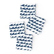 surf // navy and white fabric summer nautical ocean fabric by andrea lauren