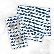 surf // navy and white fabric summer nautical ocean fabric by andrea lauren