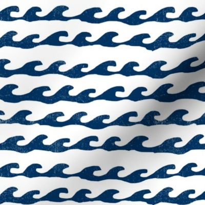 surf // navy and white fabric summer nautical ocean fabric by andrea lauren