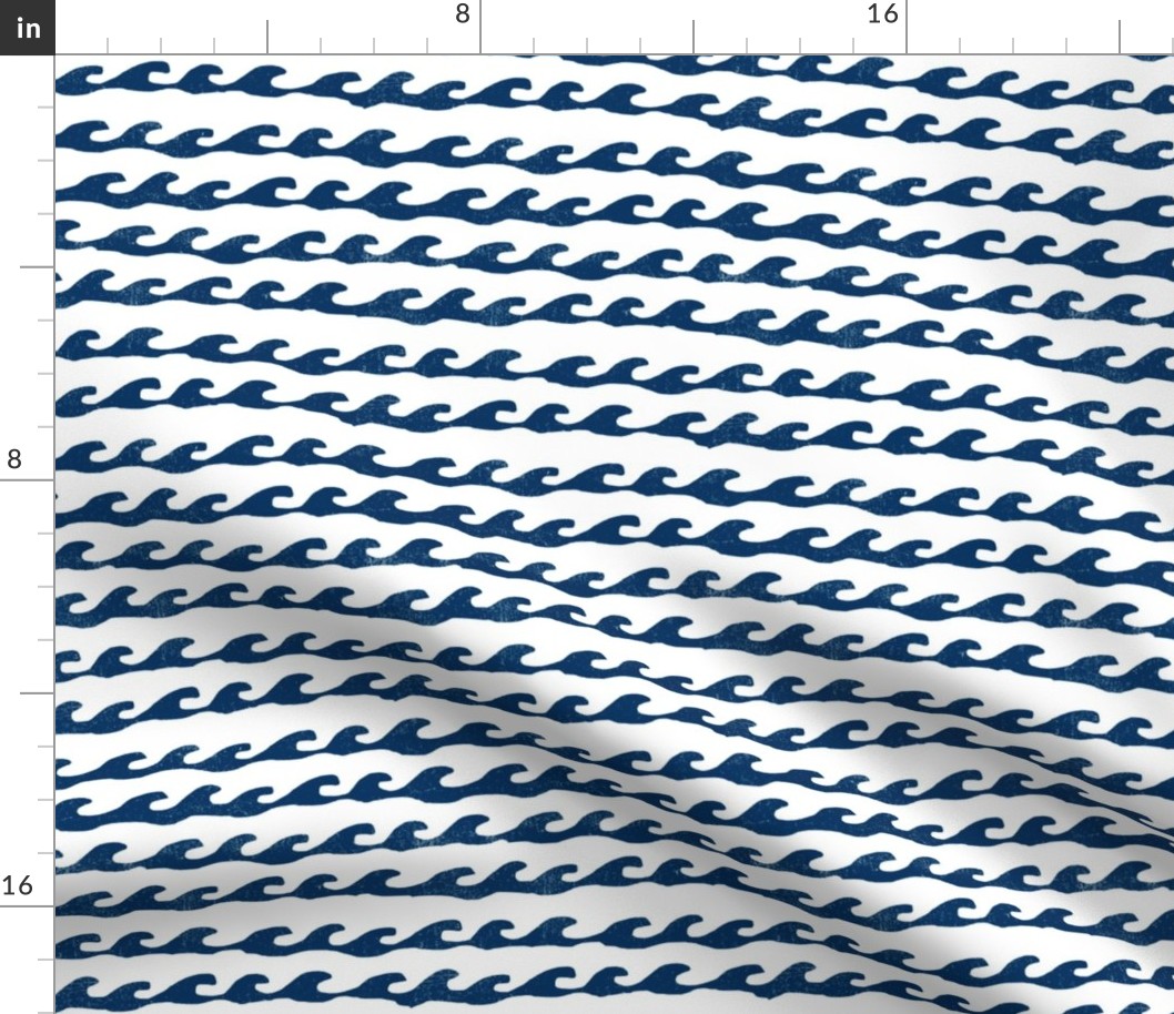 surf // navy and white fabric summer nautical ocean fabric by andrea lauren