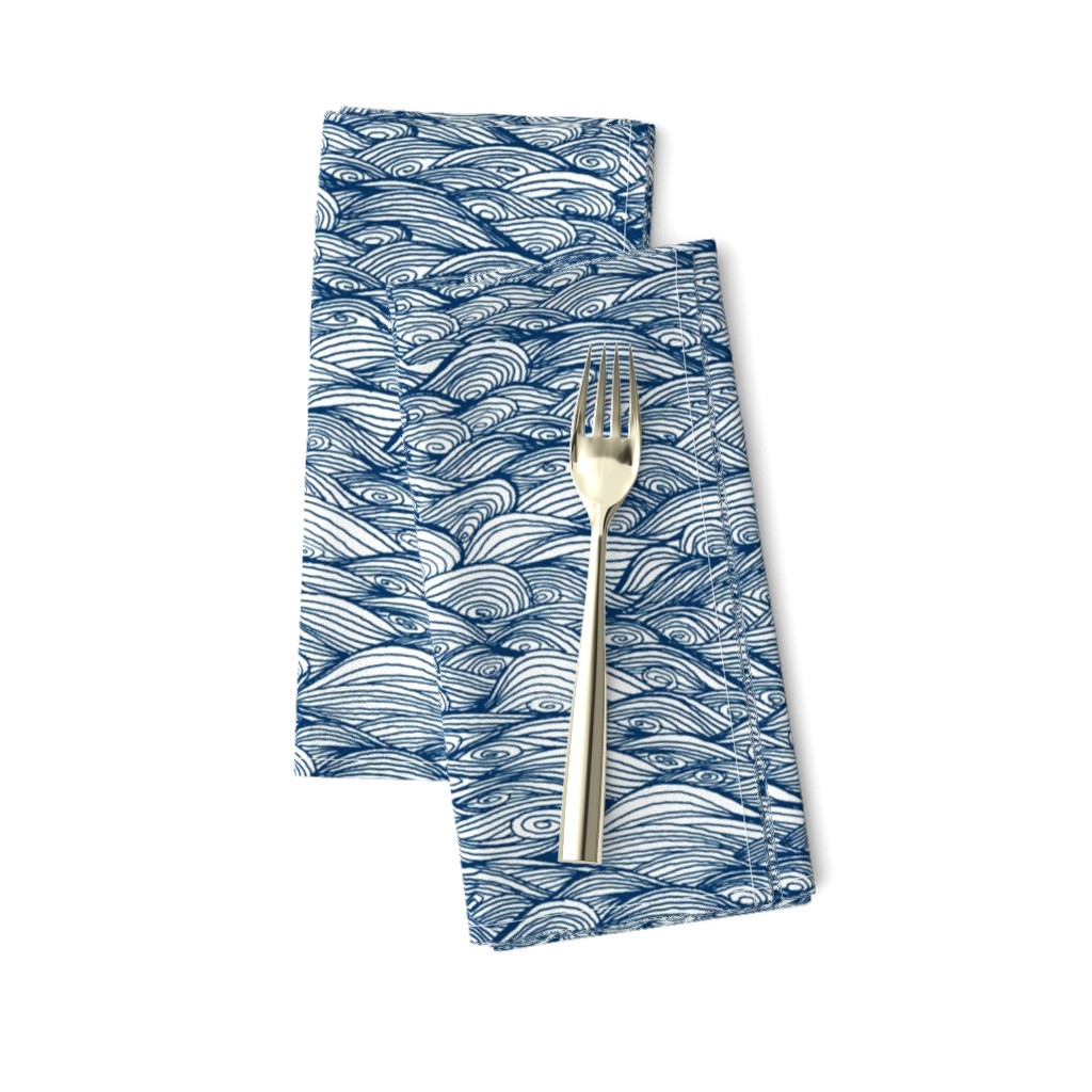 waves // hand-drawn wave nautical ocean fabric by andrea lauren