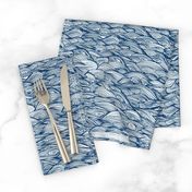 waves // hand-drawn wave nautical ocean fabric by andrea lauren