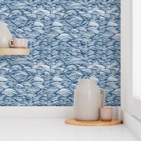 waves // hand-drawn wave nautical ocean fabric by andrea lauren