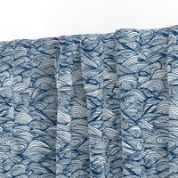 waves // hand-drawn wave nautical ocean fabric by andrea lauren