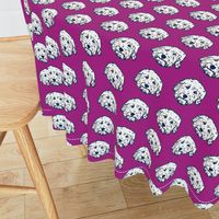 Goldendoodles - adorable doodle dogs in purple