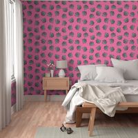 Grey Elephants on Pink by Cheerful Madness!!