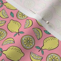 Lemon Citrus on Pink  Smaller