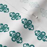 Simple Green Filigree on White