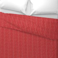 Ditsy Tribal Drum Stripe Red and White