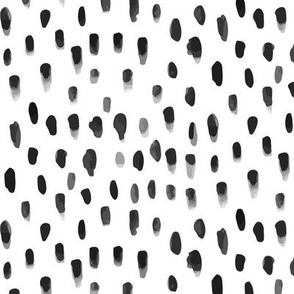 Watercolor spots black white drops gray_Miss Chiff Designs