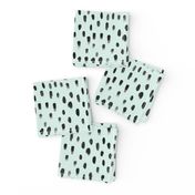 Watercolor Rain Spots Mint Green || Drops Dots  Gray grey Black White _Miss Chiff Designs