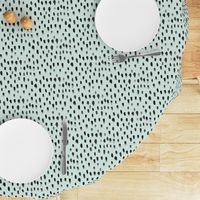 Watercolor Rain Spots Mint Green || Drops Dots  Gray grey Black White _Miss Chiff Designs