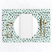 Watercolor Rain Spots Mint Green || Drops Dots  Gray grey Black White _Miss Chiff Designs