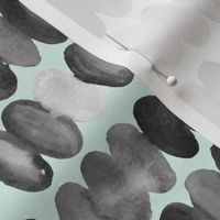 17-13Q Watercolor Large Spots Dots Drops || Black White Gray Grey Mint Green _Miss Chiff Designs