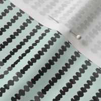 17-13N Modern Watercolor Pearls Stripe || Gray Grey Mint Green Black Spots Dots _ Miss Chiff Designs