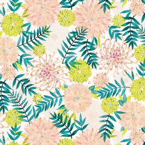 Dahlia Palm Print