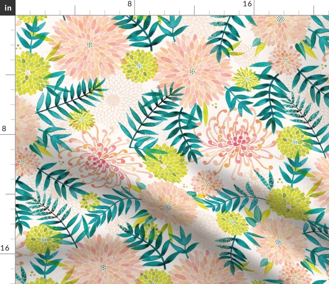 Dahlia Palm Print