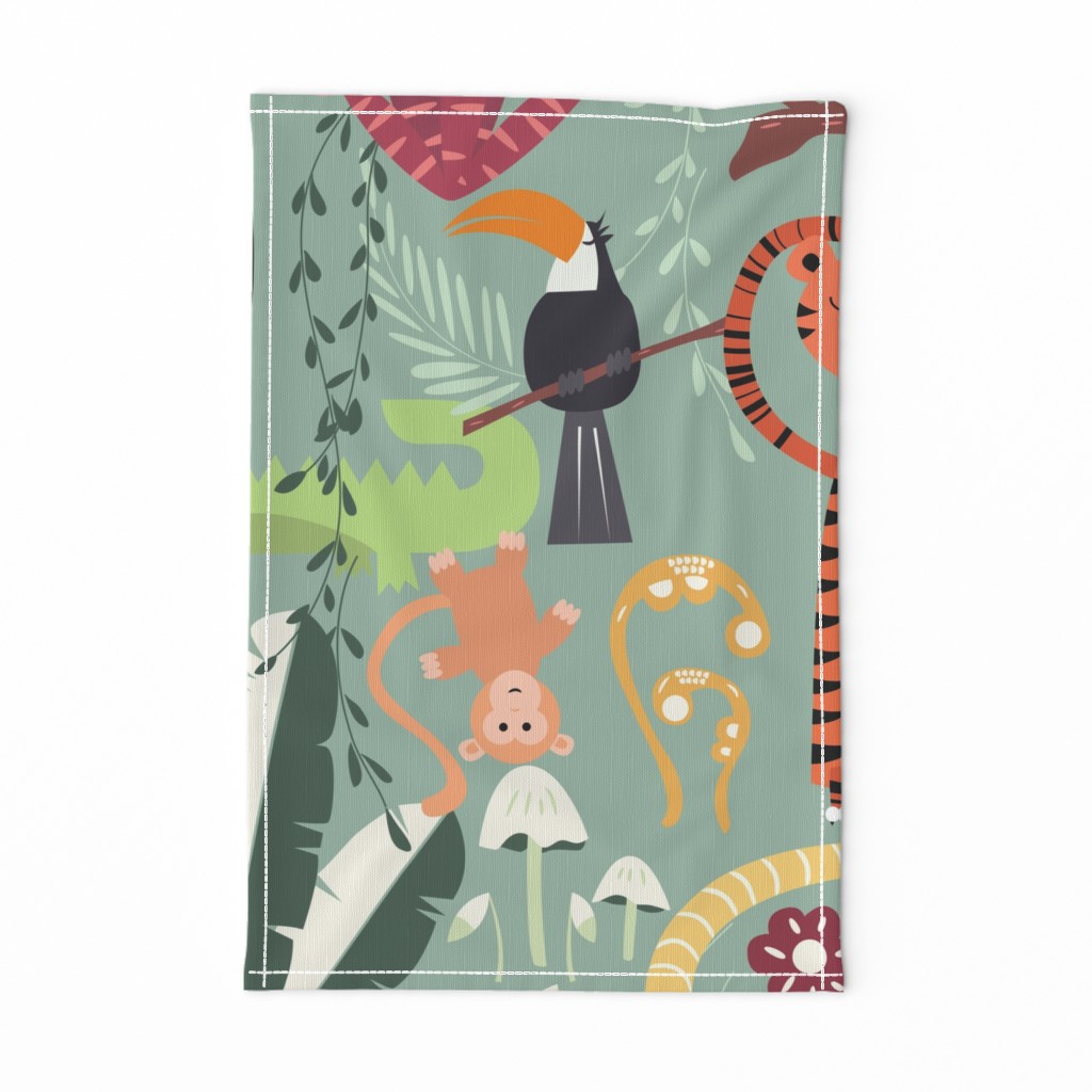 Rain forest animals pattern 001