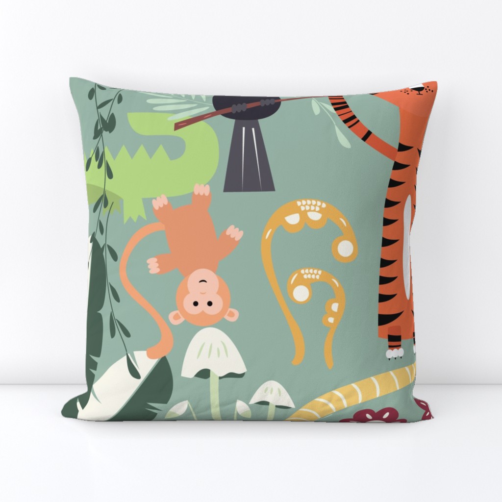 Rain forest animals pattern 001