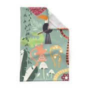 Rain forest animals pattern 001