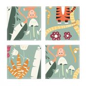 Rain forest animals pattern 001