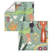 Rain forest animals pattern 001