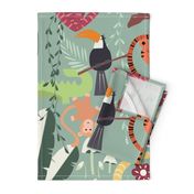 Rain forest animals pattern 001