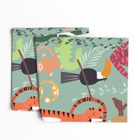 Rain forest animals pattern 001