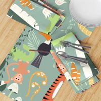 Rain forest animals pattern 001