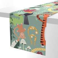 Rain forest animals pattern 001