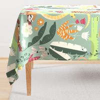 Rain forest animals pattern 001