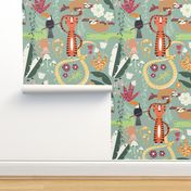 Rain forest animals pattern 001