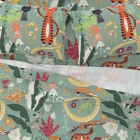 Rain forest animals pattern 001