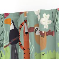 Rain forest animals pattern 001