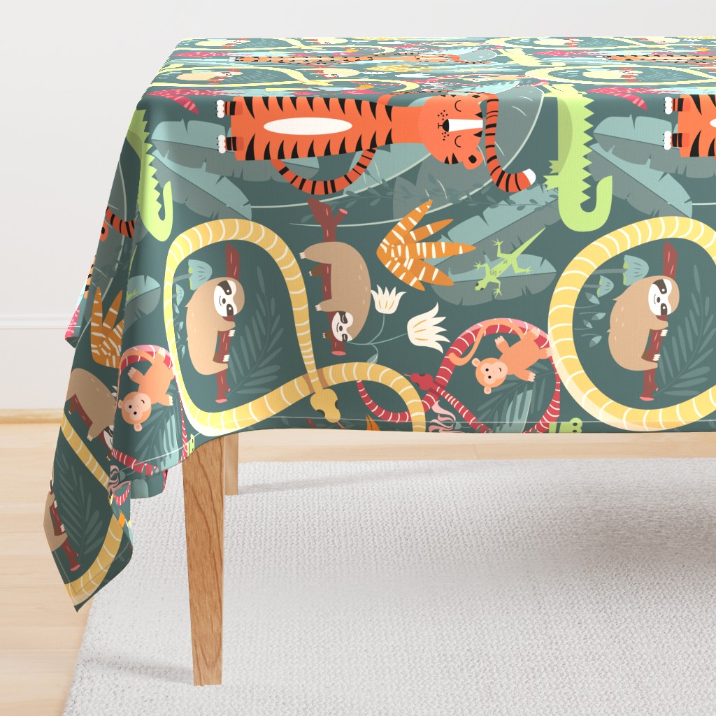 Rain forest animals pattern 002