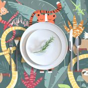 Rain forest animals pattern 002