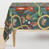 Rain forest animals pattern 002