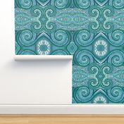 Mosaic Swirls | Blues + Greens