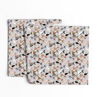 chihuahua dog fabric glasses dog fabric dogs design - grey